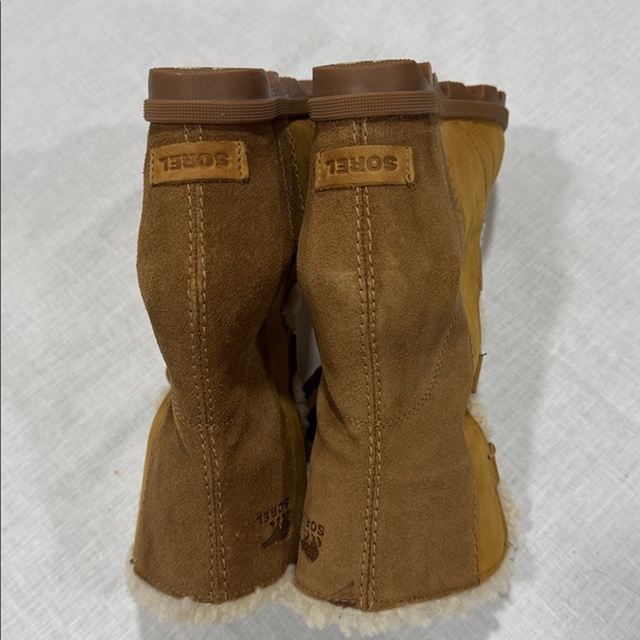 Sorel Joan of Artic wedge Cozy Shearling camel Winter Boots - Picture 6 of 10